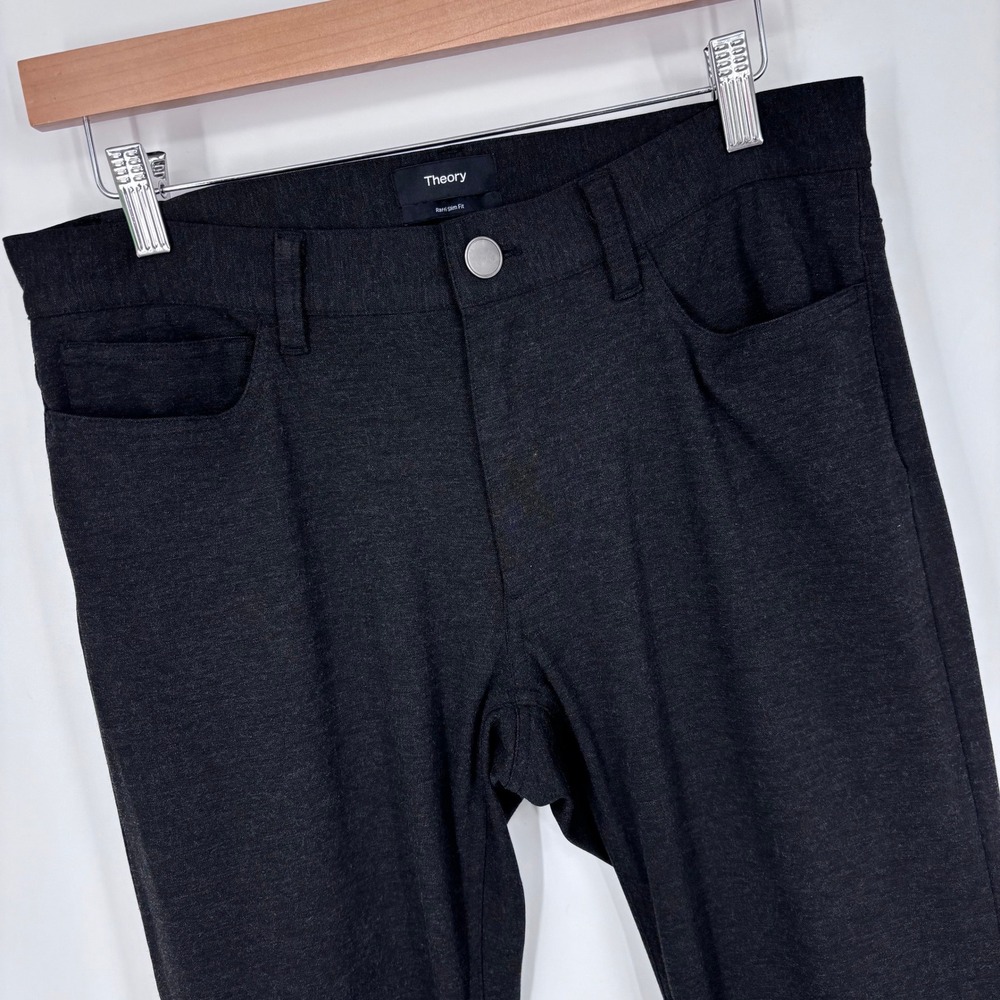 Theory Raffi Slim Fit Pants Men 29x26 Charcoal Grey Neoteric Tech Chino Trousers